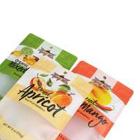 Sac d'emballage en plastique transparent à fermeture éclair avant, pochette debout avec fenêtre, sac en Mylar refermable, noix de fruits secs, emballage alimentaire