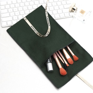 Custom Ribbon Printed Cotton Twill <b>Envelope</b> Cosmetic Brush Wallet Packing Pouch Small Reusable Cotton <b>Gift</b> Handbag Dust Bag - Product Image 3