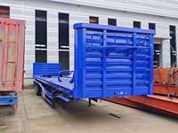 Semi-remorque de transport de marchandises 40 pieds, 3 essieux, 60 tonnes, avec suspension à ressorts et panneau avant, garantie de satisfaction, pour le transport de marchandises irrégulières