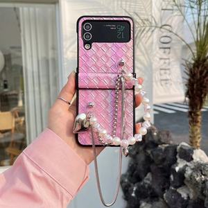 Nouvelle arrivée peau de crocodile Laser <span class=keywords><strong>avec</strong></span> <span class=keywords><strong>chaîne</strong></span> pour <span class=keywords><strong>Samsung</strong></span> z flip 4 3 <span class=keywords><strong>coque</strong></span> de couverture mobile pliante Anti-chute de haute qualité - Product Image 4