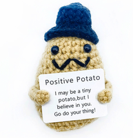 Jouet de pomme de terre positif au crochet poupée tricotée à la main jouet de pomme de terre en peluche