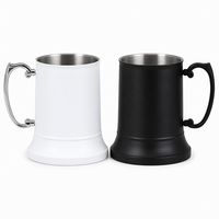 Mug à bière à double paroi en acier inoxydable 304 de qualité alimentaire, pour brasserie, pub, bar, camping en plein air