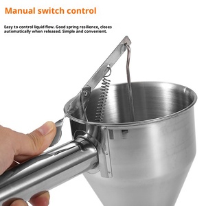 1200ML Aço Inoxidável Sustentável Lava-louças Seguro Funil Polvo Bolas Funil Ferramenta Waffle Batter Dispenser Pancake Maker - Product Image 4