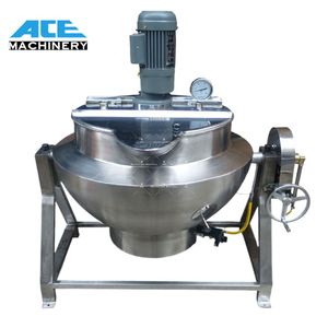 Cuisinière à vapeur électrique inclinable en acier inoxydable Ace, cuisinière à vapeur à gaz, bouilloire à cuisson à la vapeur avec mélangeur à grattoir - Product Image 4