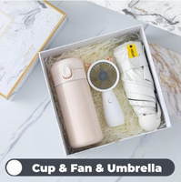 Coffrets cadeaux Winnel pour anniversaire, Noël, ventilateur, parapluie, gobelet isotherme, serviette, pour hommes, femmes, filles, dames, idées de cadeaux pour maman