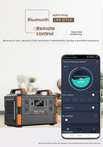 Portable Power Station & <b>Solar</b> Generator Battery Pure Sine Wave Jump for Car T11 1200W Power Output <b>Charges</b> Electronic Devices Q - Product Image 5