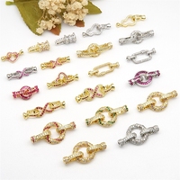 Collier en forme de cœur rond en zircon couleur or 18 carats, nouveau bracelet d'extrémité, accessoire de bricolage pour la connexion