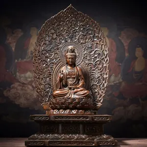 थोक कमरे में रहने वाले सजावट फेंगशुई प्राचीन कांस्य Avalokitesvara बोधिसत्व की प्रतिमा