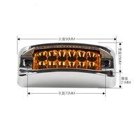 Feu de position latéral rectangulaire LED chromé, forme bulle, vert, ambre, blanc, bleu, rouge, 12V 24V, pour camion, remorque, camping-car, étanche