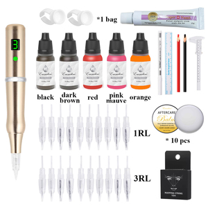 Kit de Maquillage Permanent Sans Fil <span class=keywords><strong>Microblading</strong></span> Tatouage, Nouveau pour Salon ou Débutant, Fourniture de Pigments pour Sourcils et Lèvres - Product Image 1