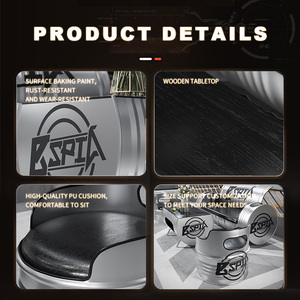 ชุดเก้าอี้โต๊ะต้อนรับคู่กาแฟร้านดุมถังน้ำมันสไตล์อุตสาหกรรมวินเทจหรูหรา - Product Image 4