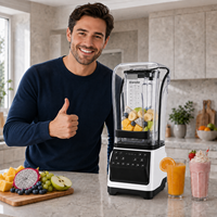 Mixeur Commercial Robuste 2200W avec Fonction Smoothies, 5+ Vitesses, Anti-Fuite et Broyeur à Glace pour Hôtels, Cafétérias et Restaurants