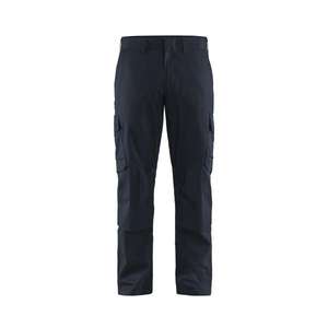 BLAKLADER - 144818328699C46 Pantalones industriales elásticos con bolsillos para rodilleras Azul marino oscuro/Negro-PANTALONES DE TRABAJO EAN 7330509758830 - Product Image 1