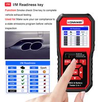 Lector de Códigos y Probador de Batería 2 en 1 KONNWEI KW870 OEM Multilingüe, Escáner de Motor OBD2 para Autos Universales de 12V