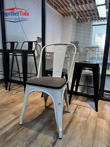 Juegos de muebles sencillos y modernos para <span class=keywords><strong>restaurante</strong></span>, gran oferta de sillas y mesas de madera de Metal de estilo industrial para comida rápida, cafetería, Bar - Product Image 6