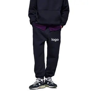 YALI High Quality 400 GSM Cotton Sweat Pants Essential Polar Fleece Plain Heavy Weight Joggers Sweatpants