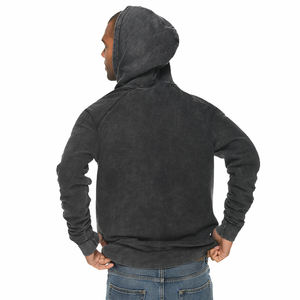 Sweat-shirt pour homme en coton vintage décontracté, à épaules tombantes, de haute qualité, lourd, uni, surdimensionné - Product Image 3