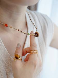 JOJOJO ลูกปัดลายสไตล์โบฮีเมียน, ลูกปัดนำเข้าจากเช็กลูกปัดลอกลายตาเสือ - Product Image 4