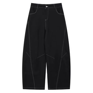 Set di Jeans larghi e larghi personalizzati giovani ragazzi all'ingrosso elegante Denim da uomo 2 pezzi giacca superiore e inferiore in Denim abbigliamento - Product Image 3