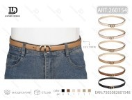 Cintura da donna con fibbia a placca da 2,5 cm, 110 cm, casual, in lega placcata - Product Image 1