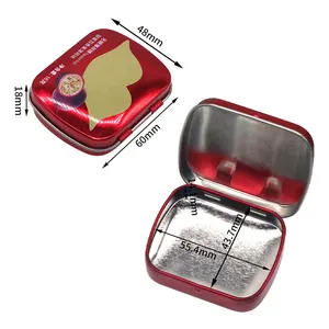 Small Tin Containers Hinge Square Custom Logo Rose Gold Tin Rectangle Oiled Coloring Pencils Set Tin Box Case