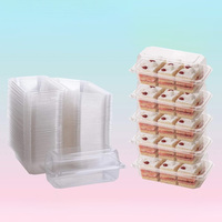 Boîte d'emballage en plastique transparent de qualité alimentaire pour cheesecake, conteneur à cupcakes, stockage alimentaire pour supermarché, exposition d'épicerie