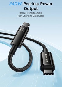 Câble <span class=keywords><strong>USB</strong></span> C <span class=keywords><strong>Baseus</strong></span> 240W pour <span class=keywords><strong>iPhone</strong></span> 17 16 15 Plus Pro Max Supercharge pour Macbook Chargeur rapide Câble de type C pour xiaomi Samsung - Product Image 3