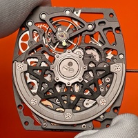 Versi Data Asli Terbaru 6702 Casing Serat Karbon Hitam Murni Ultra-tipis 7.8mm Dial Berongga Jam Tangan Bisnis Pria