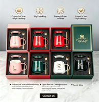 Tasse à café en céramique personnalisée Cadeau de bureau Vente en gros de souvenirs de mariage Cadeaux de fête Ensemble de cadeaux promotionnels d'affaires pour la maison