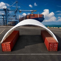 Abri pour conteneurs industriels, structure en acier galvanisé PVC, tente de stockage d'entrepôt, dôme pour conteneurs robustes