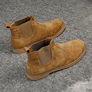 2026 Hot Selling High Top Autumn Waterproof Genuine Leather Men's Ankle <b>Boots</b> Fashion Trend Zapatos Para Hombres - Product Image 5