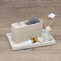 Distributeur de savon liquide pour évier de cuisine domestique, multifonctionnel, grand rangement, en résine, écologique, sans électricité, design moderne et créatif