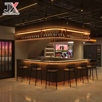 Solution de conception personnalisée pour complexe de divertissement de pub et restaurant, comptoir de bar de luxe, meubles de vitrine commerciale complète pour magasin