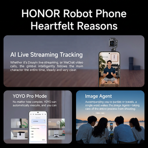 Nuevo Teléfono Inteligente HONOR Robot 5G con Pantalla de 6.31 Pulgadas, Cámara con Gimbal de Aleación de Titanio, Brazo Robótico de 4-DOF, 200MP, 7060mAh - Product Image 5