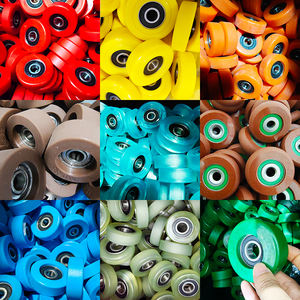 PU 6200RS 6000RS Kogellagers Rollenwiel ID 3-25mm Geleide Schuifdeur Platen Type PU Rubberen Wiel Katrol 30/35/36mm - Product Image 2