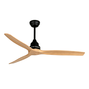 <b>Modern</b> Decorative 3 Blade Wooden <b>Ceiling</b> <b>Fan</b> Without <b>Light</b> Black Downrod Mount for Living Room Bedroom and Hotel - Product Image 4
