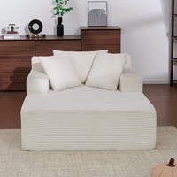 Pouf d'angle sans cadre avec structure de soutien, en éponge compressible, emballé en rouleau sous vide, convertible en lit de couchage, chaise et canapé