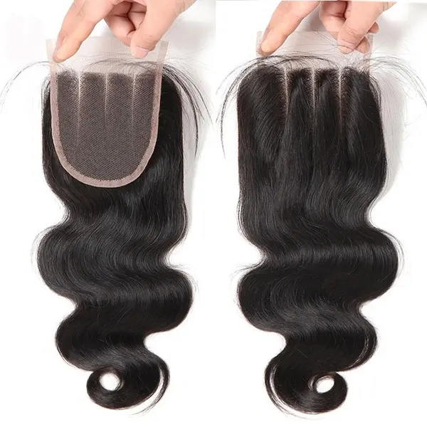 4x4 closure wig 100% virgin human hair raw indian human weave hair extension 5x5 lace frontal closures with baby hair grade 12a