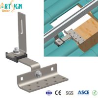 Support de fixation solaire pour tuiles en acier inoxydable réglable Art Sign, crochet pour tuiles pour l'installation de panneaux solaires