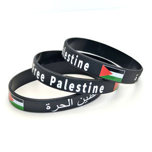 Pulseras de Silicona Palestina Libre para Hombre y Mujer, Brazaletes Deportivos de Goma a Prueba de Agua con la Bandera de Palestina - Product Image 6