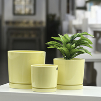 Pots de fleurs en céramique écologiques sculptés à la main de style chinois bon marché pour la maison et le jardin