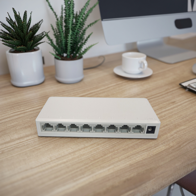 Plastic Case 8 Port Gigabit Network