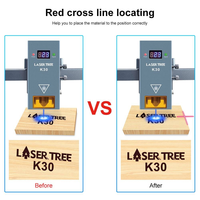 Nouveau module de gravure et de découpe laser haute puissance LASER TREE 30W, tête laser 160W, assistance pneumatique, diodes 6 cœurs PWM 450nm