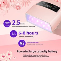 Lampe de photothérapie pour ongles sans fil rechargeable haute puissance 96W, séchage rapide, machine LED durable en plastique, 365+395-405nm