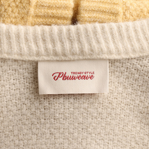 Étiquette de vêtement en coton tissé 100 % <span class=keywords><strong>personnalisée</strong></span> en usine, haute densité, avec logo de marque, pour <span class=keywords><strong>couture</strong></span> - Product Image 6