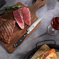Couteau à steak pour barbecue personnalisé, 8 pièces, passe au lave-vaisselle, noir, ensemble de couteaux de chef de cuisine avec boîte-cadeau