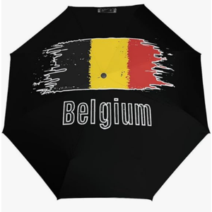 Parapluie pliant entièrement automatique de haute qualité, série drapeaux classiques à thème belge, structure anti-vent douce, style campagnard - Product Image 3