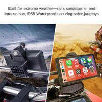 Écran Carplay Moto Carabc avec GPS de Navigation, Caméra Dashcam Étanche IP68 de 6 Pouces, et Affichage Tactile Android Auto
