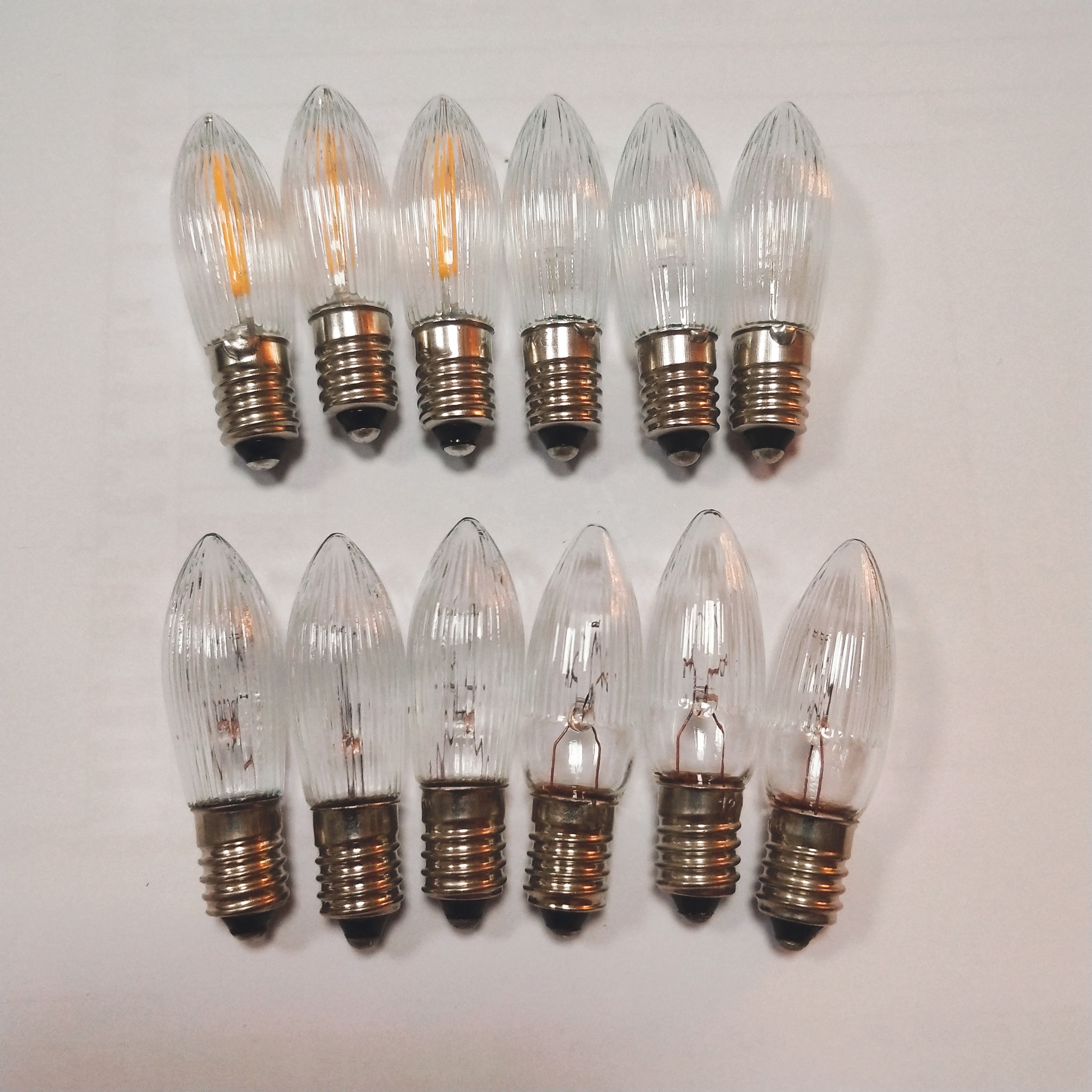 E10 C6 Candle Bridge LED christmas decoration replacement bulb 8-55V0.2W clear bulb