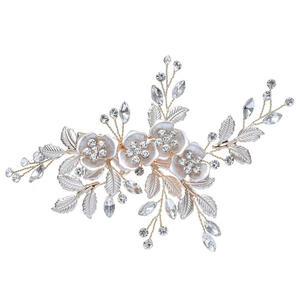 Pasadores de Novia Coreanos <span class=keywords><strong>2022</strong></span>, Joyería de Boda, Tocado de Moda, Peineta con Pedrería, Perlas para el Cabello - Product Image 2